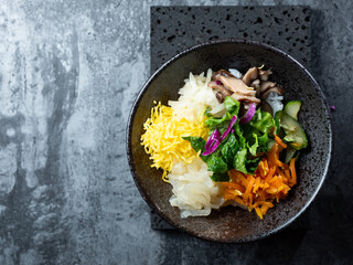 Bibimbap, Korean mixed rice with vegetable