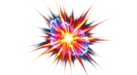 Spectacular Burst of Light and Energy Emanating from a Central Point