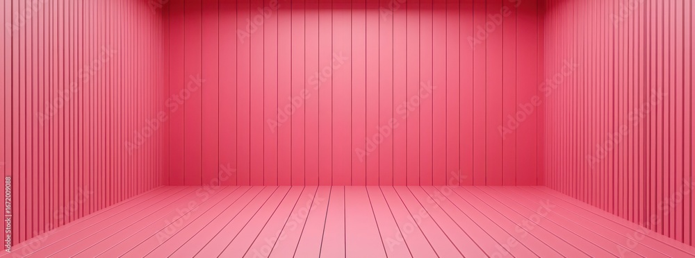 Poster abstract pink interior with vertical lines and geometric patterns in minimalist style