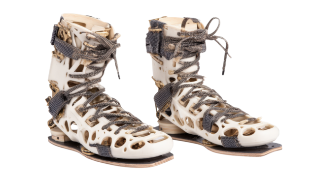 Innovative 3D printed prosthetics for customized fitting, isolated on a Transparent background, PNG file.