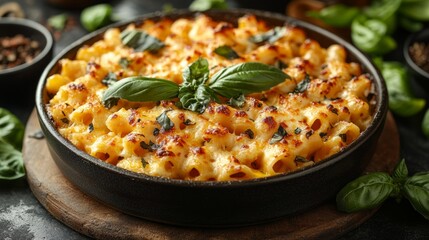 Savor a rich baked pasta with a crispy top, vibrant herbs, and a comforting cheesy filling for a delightful meal