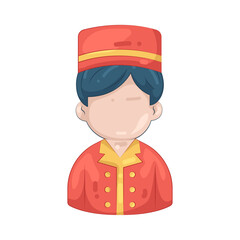 Illustration of bellhop 