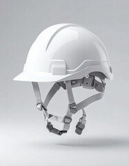 White safety helmet with advanced suspension system.