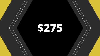 Explore the compelling graphic presentation of a $275 price tag in a modern digital environment. - Powered by Adobe