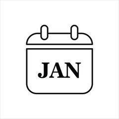 month icons. simple line vector