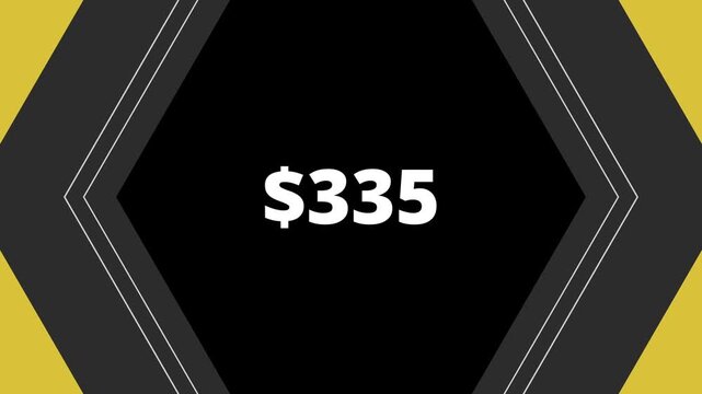 A striking graphic showcasing a price point of $335 ideal for marketing insights.