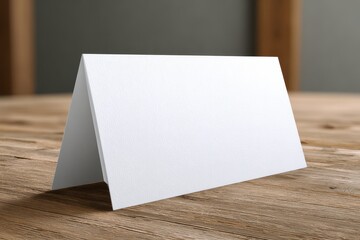 Name Tent. Business Table Card Sign Template in White. 3D Rendering