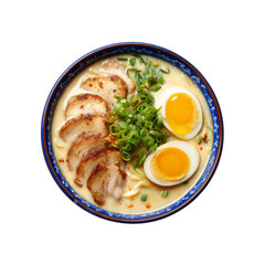 Delicious Creamy Tonkotsu Ramen with Chashu Pork and Soft Boiled Eggs