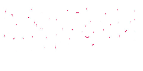 Obraz premium Colorful confetti zigzag ribbons falling down isolated on transparent background. Party, decoration and holiday with silver confetti and ribbons on transparent background