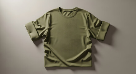 Olive Green T-Shirt Mockup Simple, Stylish & Ready for Design