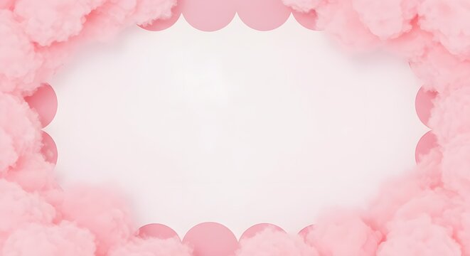 Marco de acuarela rosa con fondo blanco