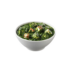 Palak Paneer in a White Bowl, Delicious Indian Cuisine