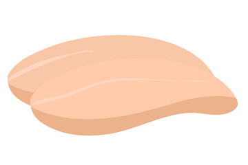 鶏ささみ肉のシンプルなイラスト