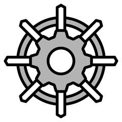 Obraz premium Control outline color icon