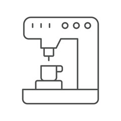 Coffee machine thinline icon , vector, pixel perfect, illustrator file 
