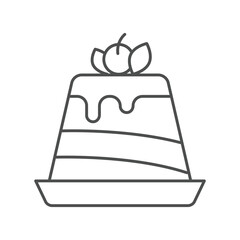 Pudding thinline icon , vector, pixel perfect, illustrator file 
