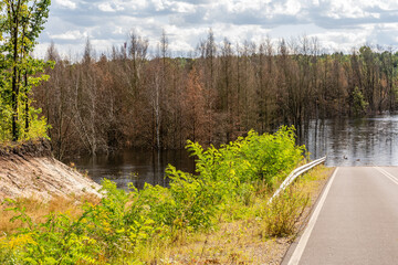 Boleslaw bypass underwater in Boleslaw near Olkusz (Poland)