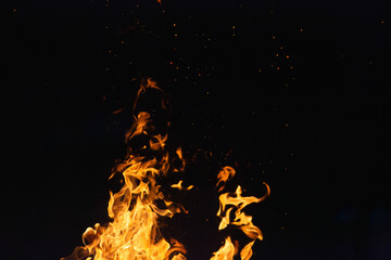 Detailaufnahme Lagerfeuer