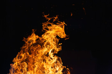 Detailaufnahme Lagerfeuer