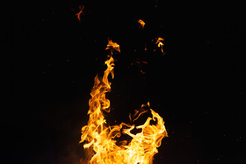 Detailaufnahme Lagerfeuer