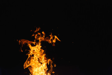 Detailaufnahme Lagerfeuer
