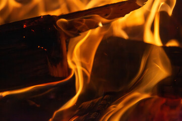 Detailaufnahme Lagerfeuer
