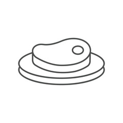 Steak  thinline icon , vector, pixel perfect, illustrator file 
