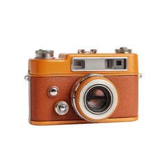 Retro orange camera, detailed view