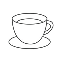 Tea Cup thinline icon , vector, pixel perfect, illustrator file 
