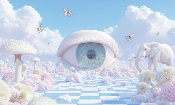 Cool chill abstract surreal vanilla wallpaper art 