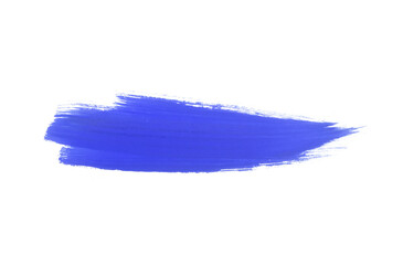 Blue watercolor paint brush stroke isolated on transparent background. art and watercolor painting concept.