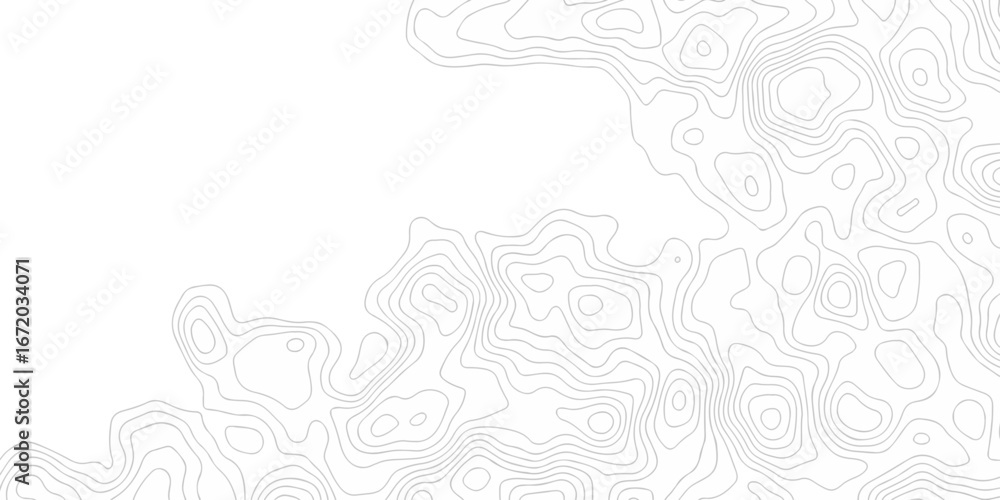 Poster geographic mountain relief. minimal lines background. contour maps. illustration, topo contour map d