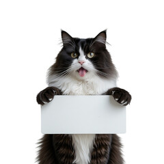 a Cute black and White Persian Cat 