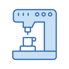 Coffee machine duotone line icon , vector, pixel perfect, illustrator file 
