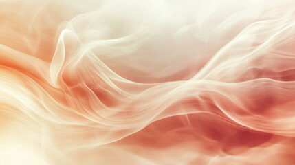 Obraz premium Abstract swirling orange and white smoke background.