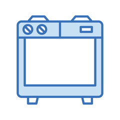 Gas stove duotone line icon , vector, pixel perfect, illustrator file 
