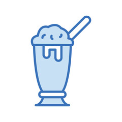 Milkshake duotone line icon , vector, pixel perfect, illustrator file 
