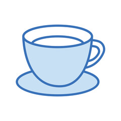 Tea Cup duotone line icon , vector, pixel perfect, illustrator file 
