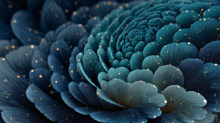 Close-up of a Succulent Plant with Dew Drops