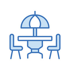 Terrace duotone line icon , vector, pixel perfect, illustrator filev 
