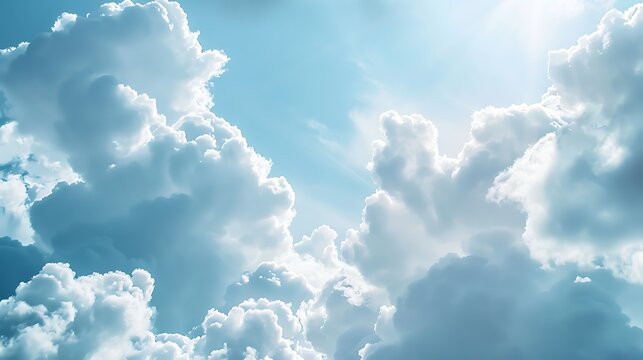 Soft Gray-White Clouds Over Minimalist Sky, Airy Texture and Gentle Gradient, Serene and Peaceful HD Panoramic View