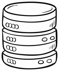 Obraz premium Cartoon illustration of a data storage server