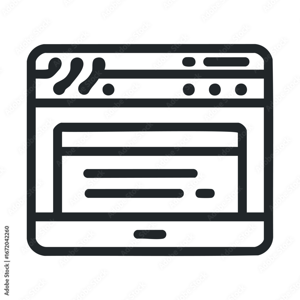 Poster website design concept for user friendly digital interface. vector illustration