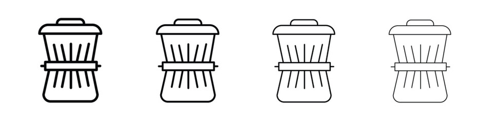Waste reduction icons. line strokes simple icons