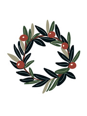 decorative wreath in scandinavian style