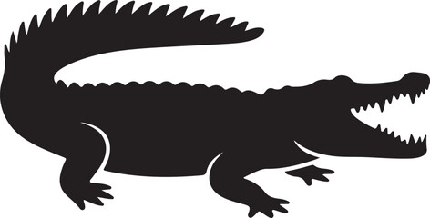Vector of crocodile design on white background. Wild Animals