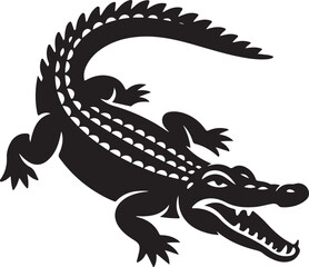 Vector of crocodile design on white background. Wild Animals