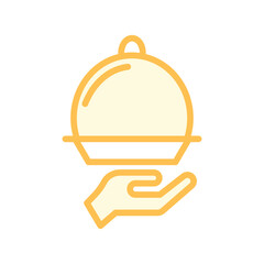 serving dish  duotone line icon , vector, pixel perfect, illustrator file 
