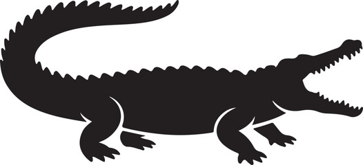 Vector of crocodile design on white background. Wild Animals