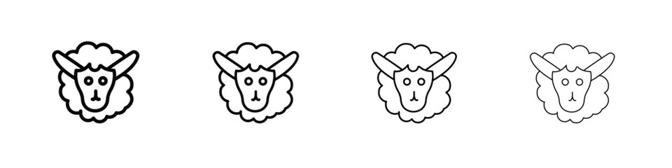 Sheep icons. line strokes simple icons